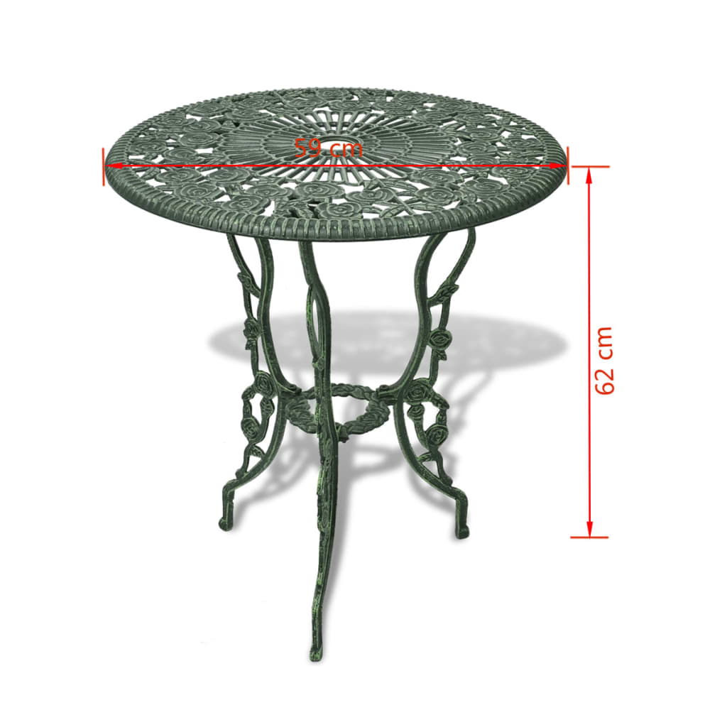 Gussaluminium Bistro-Set, 3-Teilig, Wetterfest, Standfest - Hobbyfy